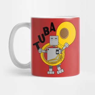 Tuba Robot Text Mug